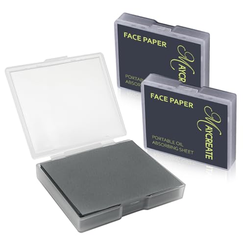 MAYCREATE® 2 Boxes 300pcs Oil Blotting Paper for Oily Skin, Natural Linen Face Tissues, Makeup Absorbing Sheets with Mirror & Puff, Portable Oil Control for Women, Men, Teens, Shine-Free Pack MAYCREATE® 2 Boxes 300pcs Oil Blotting Paper for Oily Skin, Natural Linen Face Tissues, Makeup Absorbing Sheets with Mirror & Puff, Portable Oil Control for Women, Men, Teens, Shine-Free Pack